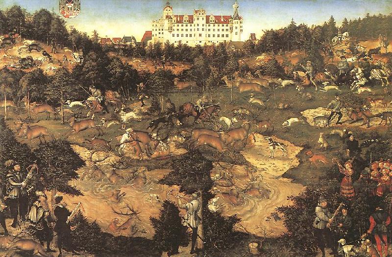 CRANACH, Lucas the Elder Hunt in Honour of Charles V at the Castle of Torgau ghj